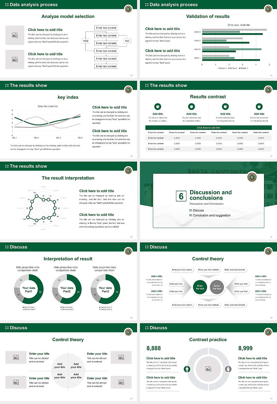 Bahra University Graduation Thesis Defense PPT Template16:9 ratio PPT effect preview image5