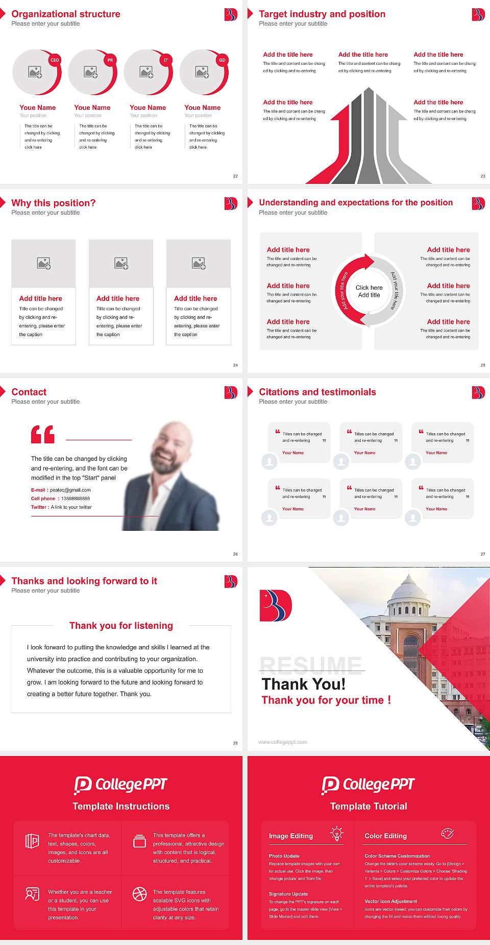 Babu Banarasi Das University Resume PPT Template4:3 ratio PPT effect preview image4