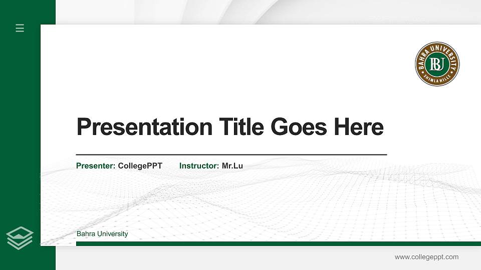 Bahra University Thesis Proposal/Graduation Defense PPT Template16:9 ratio PPT effect preview image