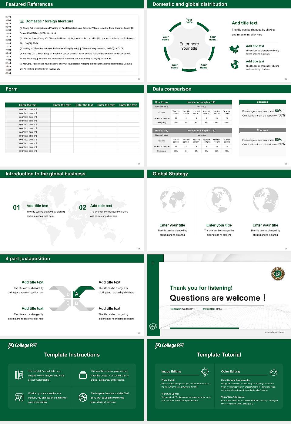 Bahra University Thesis Proposal/Graduation Defense PPT Template16:9 ratio PPT effect preview image4