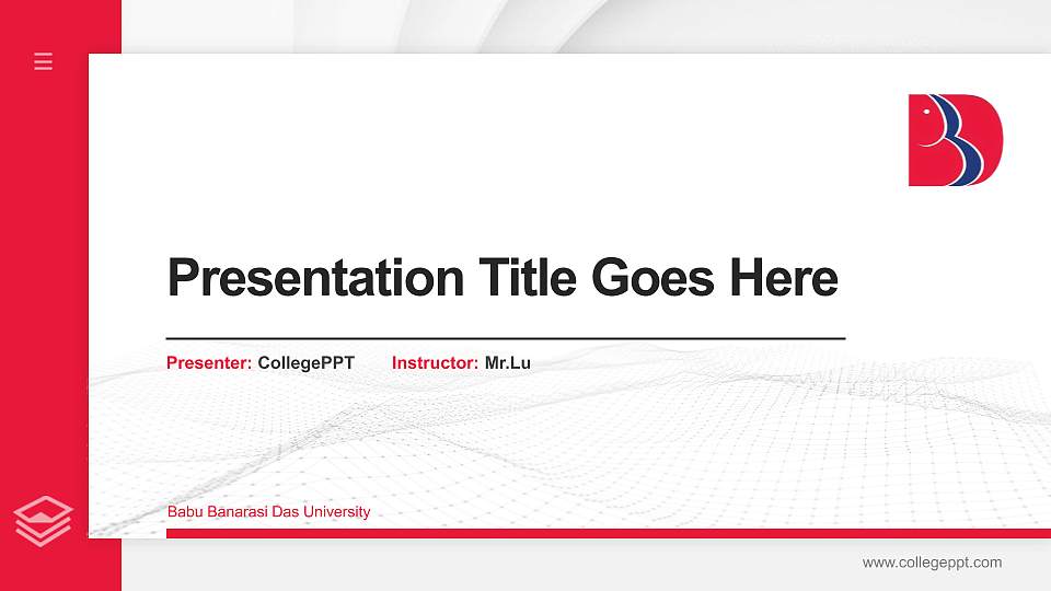 Babu Banarasi Das University Thesis Proposal/Graduation Defense PPT Template16:9 ratio PPT effect preview image