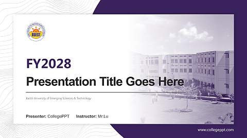 Baddi University of Emerging Sciences & Technology Academic Presentation/Research Findings Report PPT Template