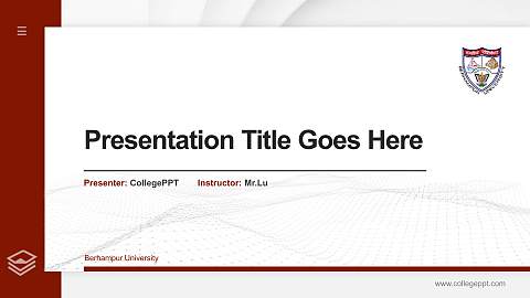 Berhampur University Thesis Proposal/Graduation Defense PPT Template
