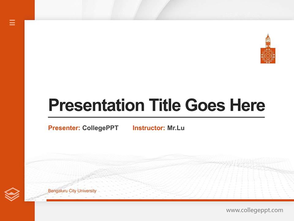 Bengaluru City University Thesis Proposal/Graduation Defense PPT Template4:3 ratio PPT effect preview image5