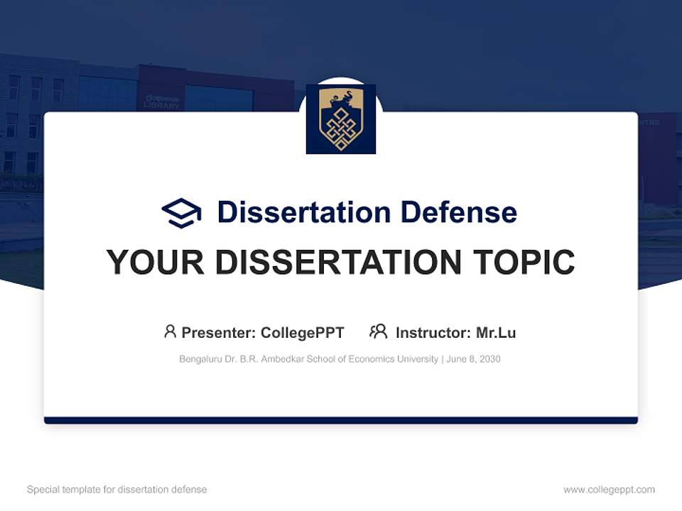 Bengaluru Dr. B.R. Ambedkar School of Economics University Graduation Thesis Defense PPT Template4:3 ratio PPT effect preview image7