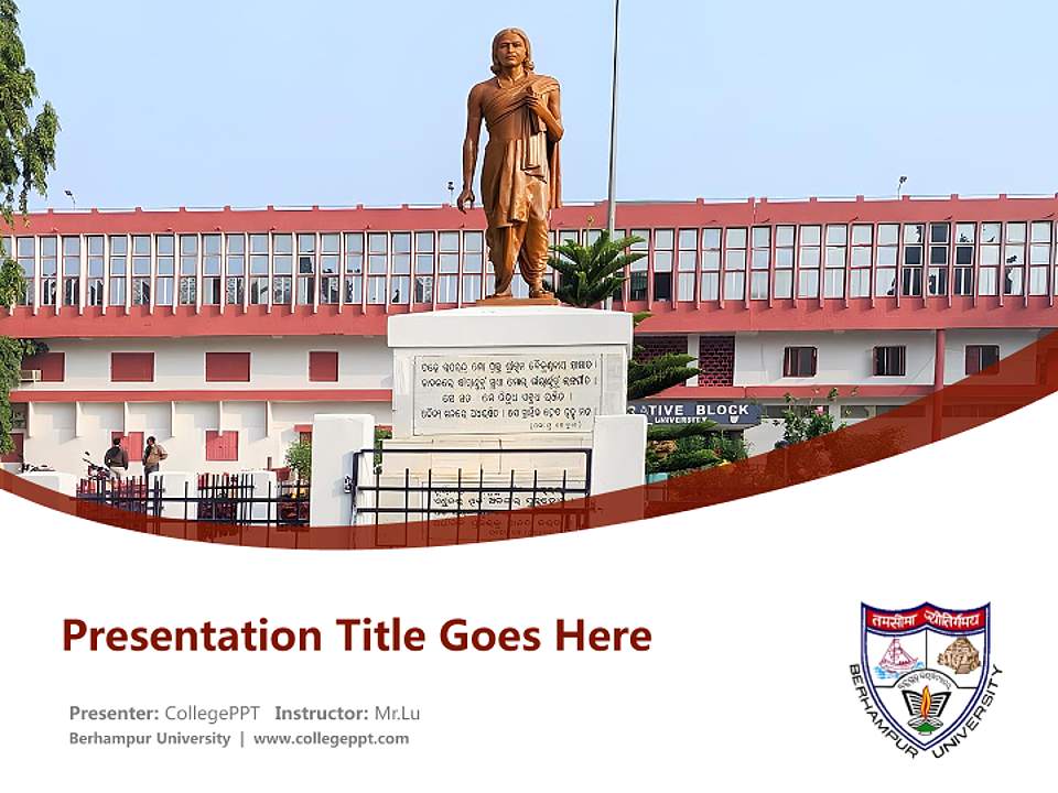 Berhampur University Course/Courseware Creation PPT Template4:3 ratio PPT effect preview image5