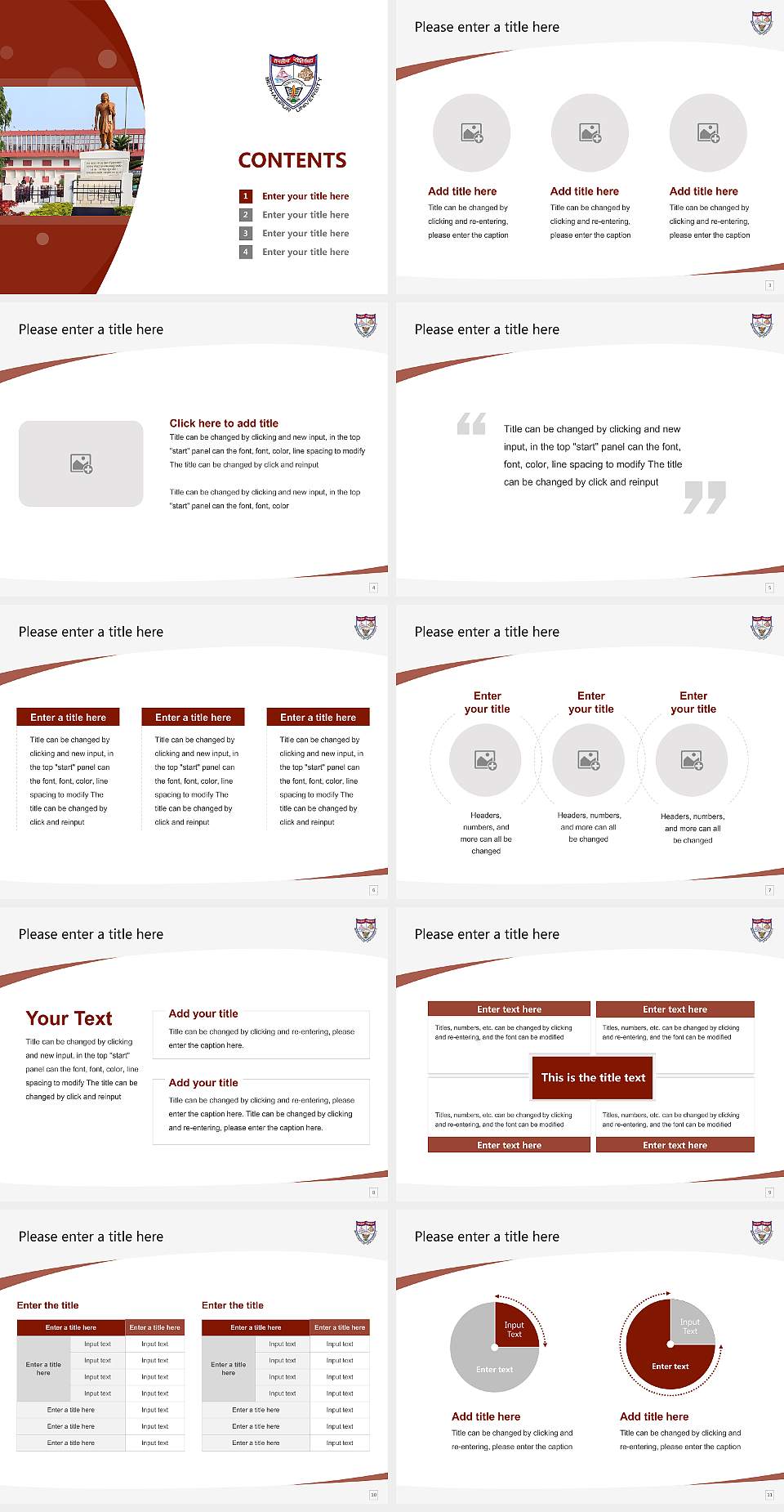 Berhampur University Course/Courseware Creation PPT Template4:3 ratio PPT effect preview image2