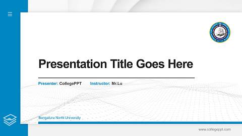 Bengaluru North University Thesis Proposal/Graduation Defense PPT Template