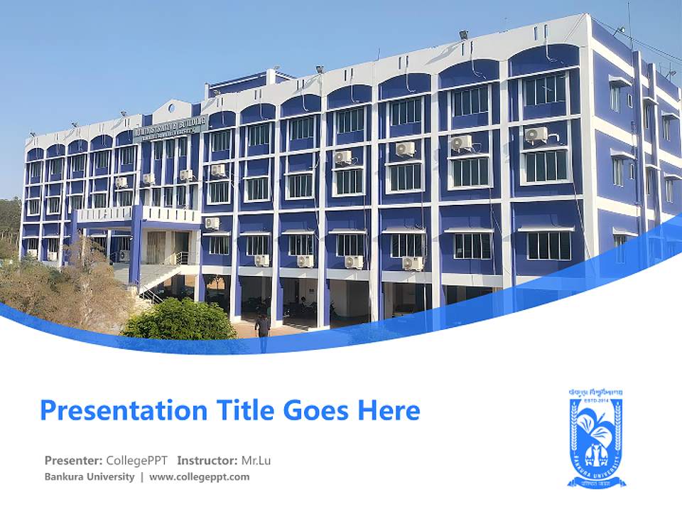 Bankura University Course/Courseware Creation PPT Template4:3 ratio PPT effect preview image5