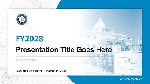 Bengaluru North University Academic Presentation/Research Findings Report PPT Template