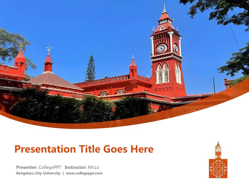 Bengaluru City University Course/Courseware Creation PPT Template4:3 ratio PPT effect preview image5