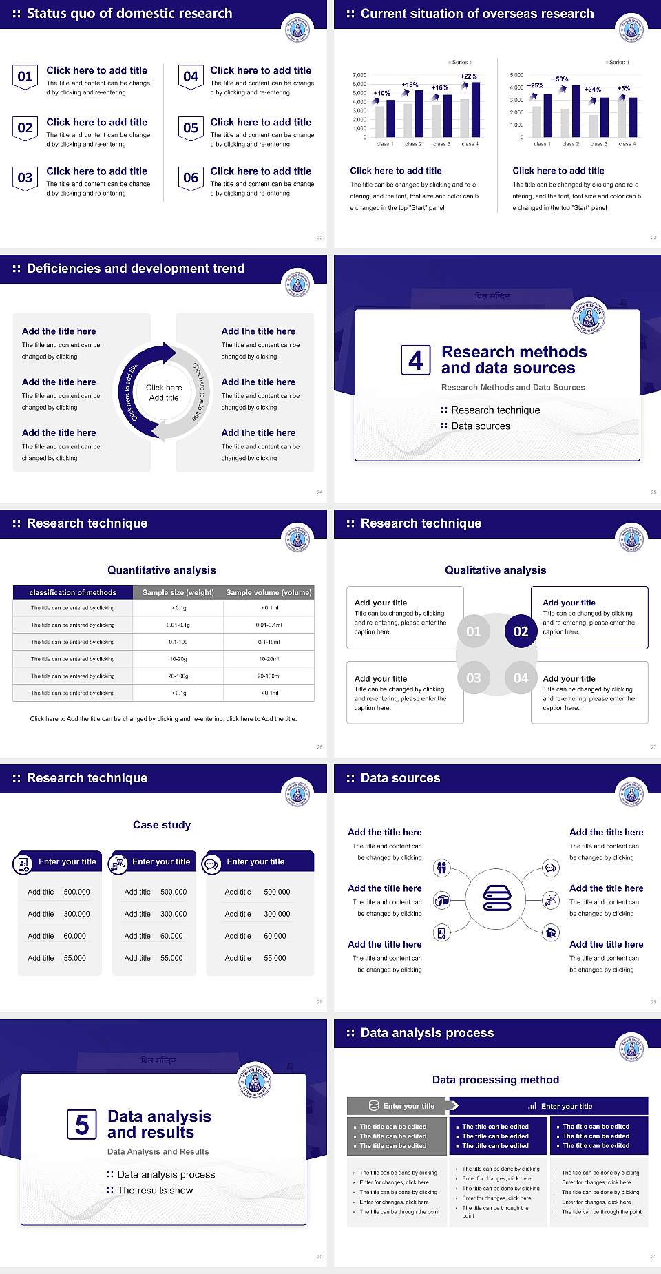 Banasthali Vidyapith Graduation Thesis Defense PPT Template4:3 ratio PPT effect preview image4