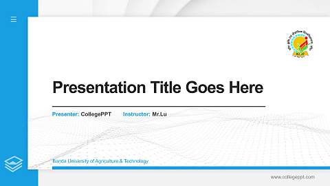 Banda University of Agriculture & Technology Thesis Proposal/Graduation Defense PPT Template