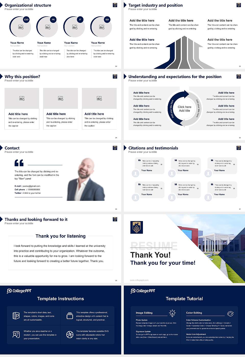 Bengaluru Dr. B.R. Ambedkar School of Economics University Resume PPT Template16:9 ratio PPT effect preview image4