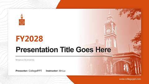 Bengaluru City University Academic Presentation/Research Findings Report PPT Template