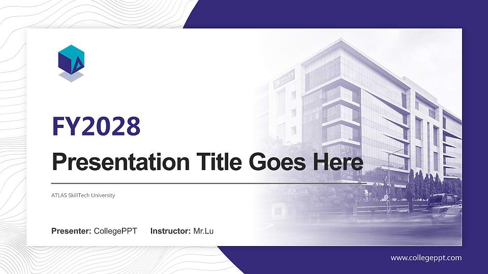 ATLAS SkillTech University Academic Presentation/Research Findings Report PPT Template16:9 ratio PPT effect preview image