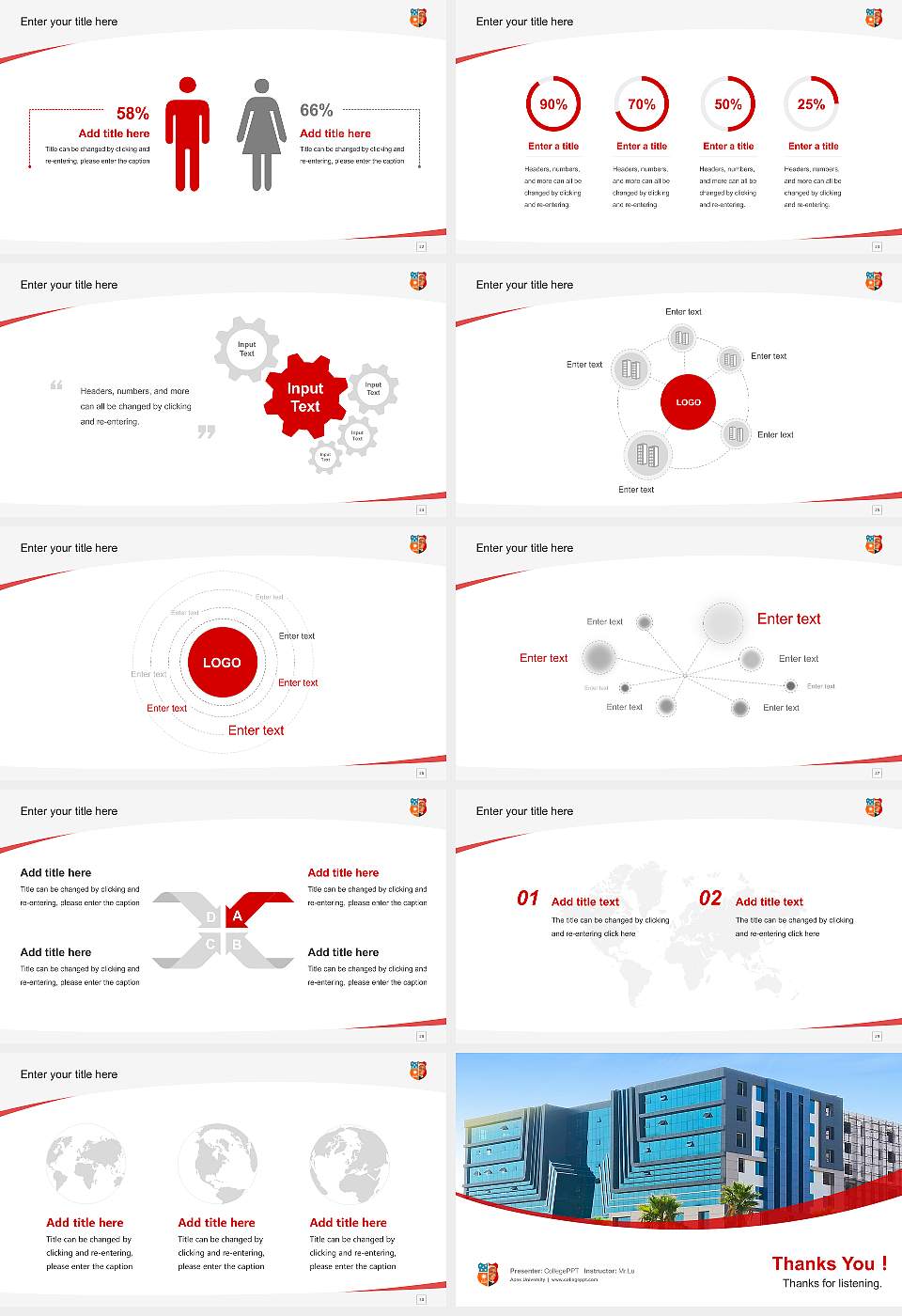 Apex University Course/Courseware Creation PPT Template16:9 ratio PPT effect preview image4