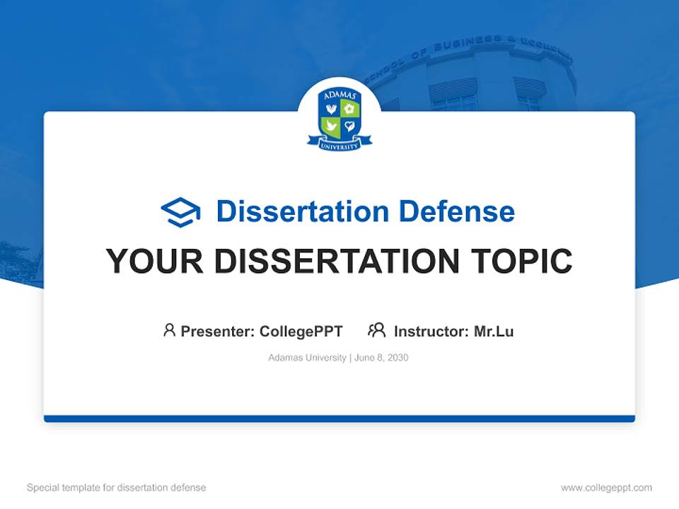 Adamas University Graduation Thesis Defense PPT Template4:3 ratio PPT effect preview image7