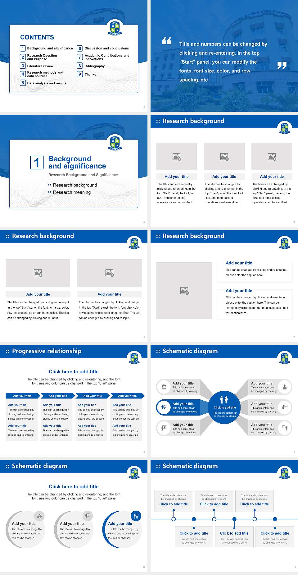 Adamas University Graduation Thesis Defense PPT Template4:3 ratio PPT effect preview image2