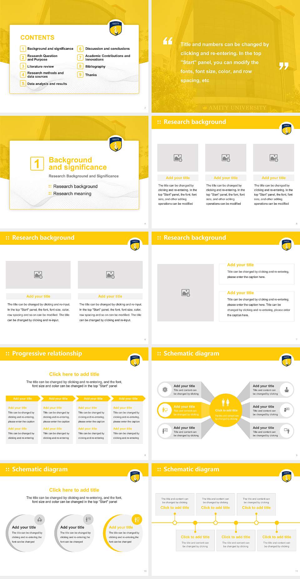 Amity University, Patna Graduation Thesis Defense PPT Template4:3 ratio PPT effect preview image2