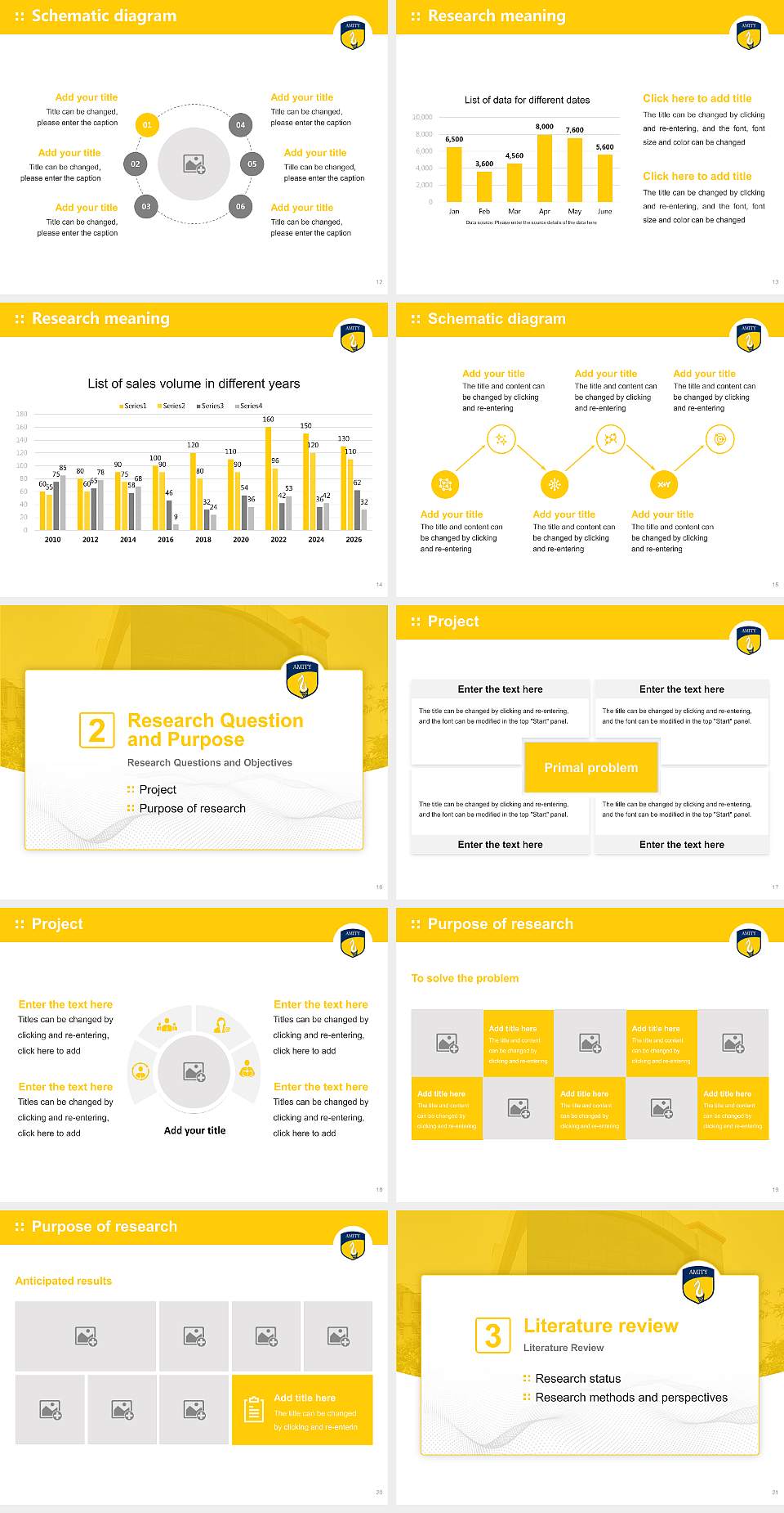 Amity University, Patna Graduation Thesis Defense PPT Template4:3 ratio PPT effect preview image3