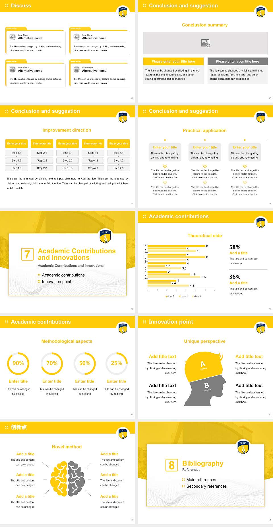 Amity University, Patna Graduation Thesis Defense PPT Template4:3 ratio PPT effect preview image6
