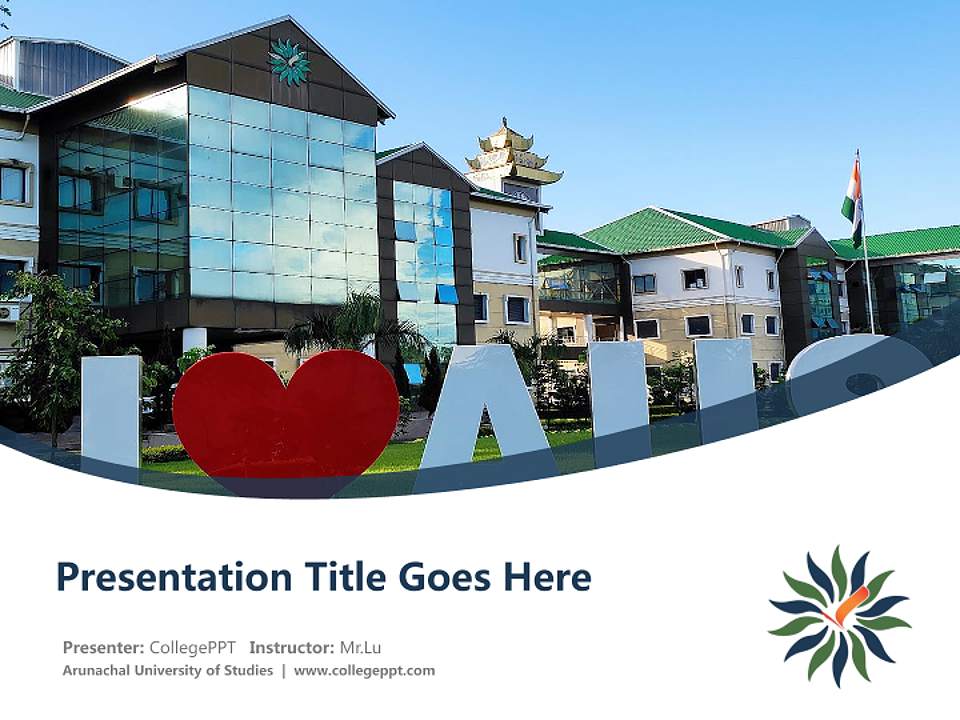 Arunachal University of Studies Course/Courseware Creation PPT Template4:3 ratio PPT effect preview image5