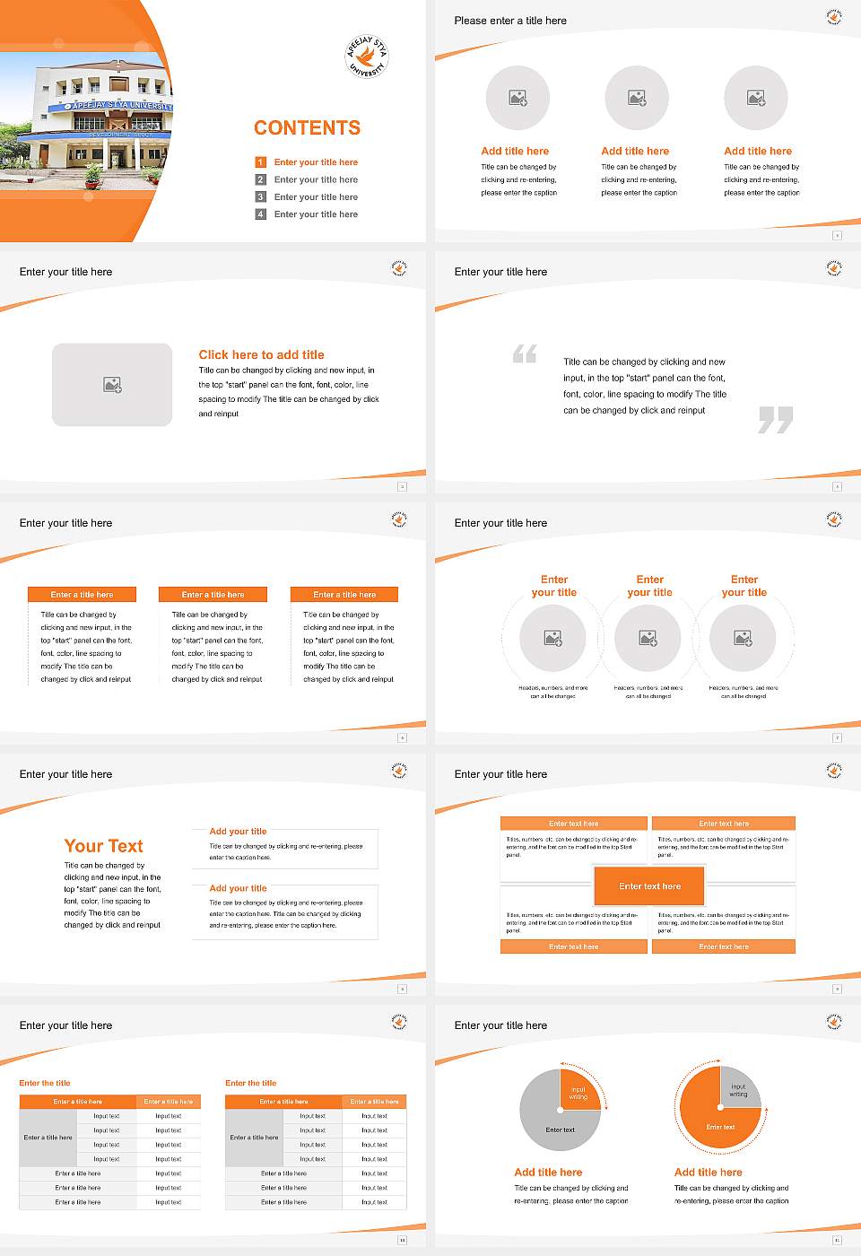 Apeejay Stya University Course/Courseware Creation PPT Template16:9 ratio PPT effect preview image2