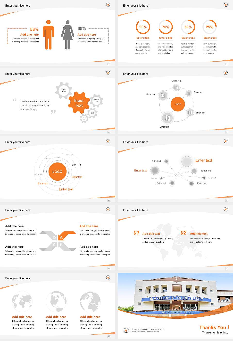 Apeejay Stya University Course/Courseware Creation PPT Template16:9 ratio PPT effect preview image4