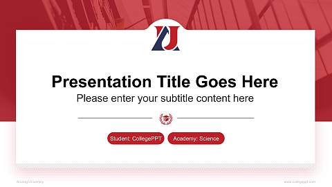 Anurag University National Scholarship Defense PPT Template