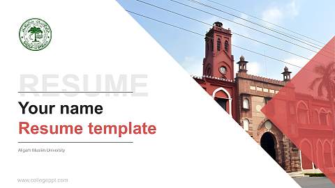 Aligarh Muslim University Resume PPT Template