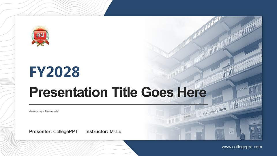 Arunodaya University Academic Presentation/Research Findings Report PPT Template16:9 ratio PPT effect preview image