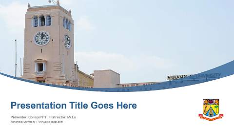 Annamalai University Course/Courseware Creation PPT Template