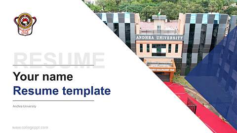 Andhra University Resume PPT Template