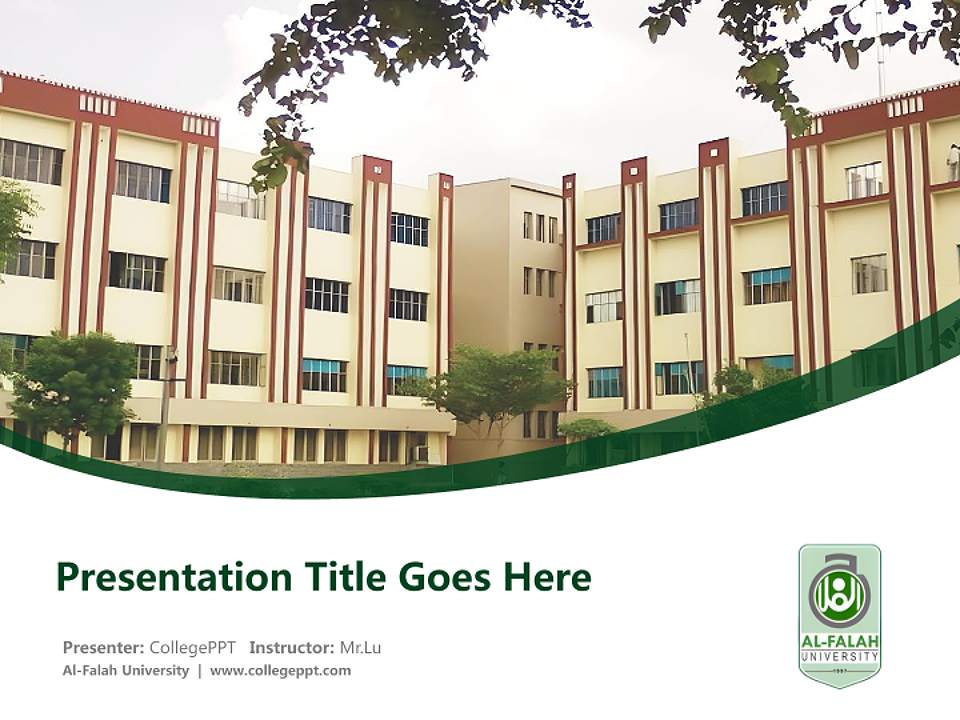 Al-Falah University Course/Courseware Creation PPT Template4:3 ratio PPT effect preview image5