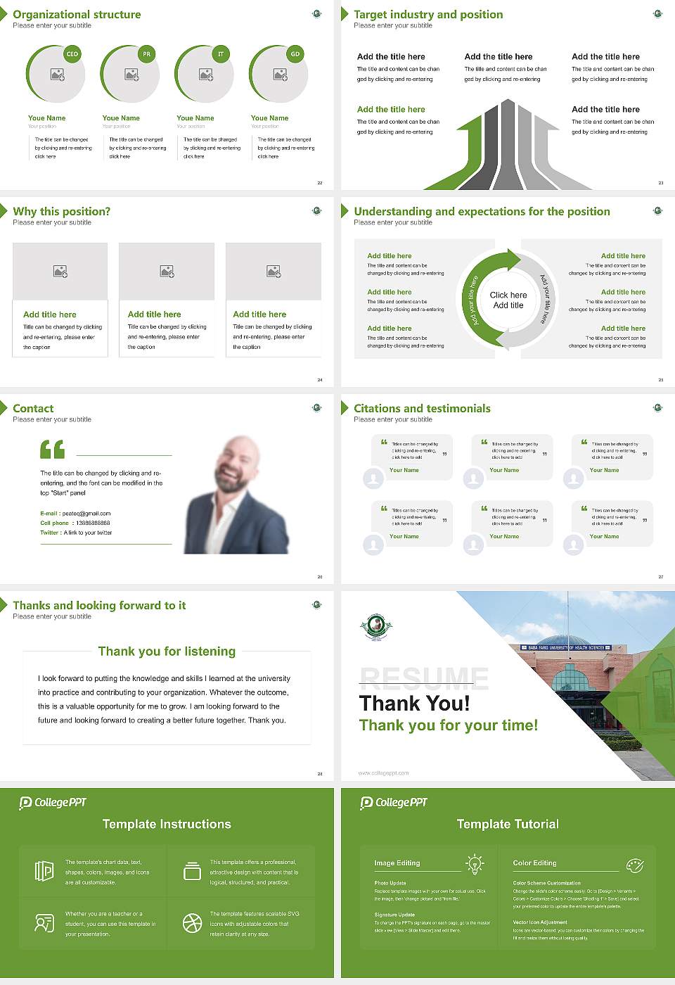 Baba Farid University of Health Sciences Resume PPT Template16:9 ratio PPT effect preview image4