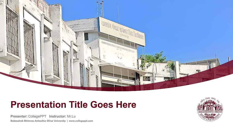 Babasaheb Bhimrao Ambedkar Bihar University Course/Courseware Creation PPT Template16:9 ratio PPT effect preview image