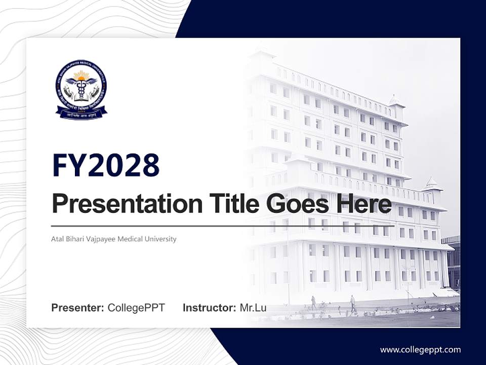 Atal Bihari Vajpayee Medical University Academic Presentation/Research Findings Report PPT Template4:3 ratio PPT effect preview image5