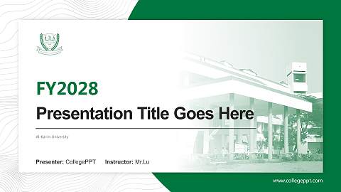 Al-Karim University Academic Presentation/Research Findings Report PPT Template