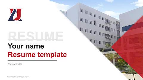 Anurag University Resume PPT Template