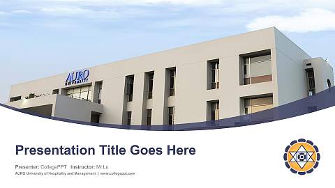 AURO University of Hospitality and Management Course/Courseware Creation PPT Template