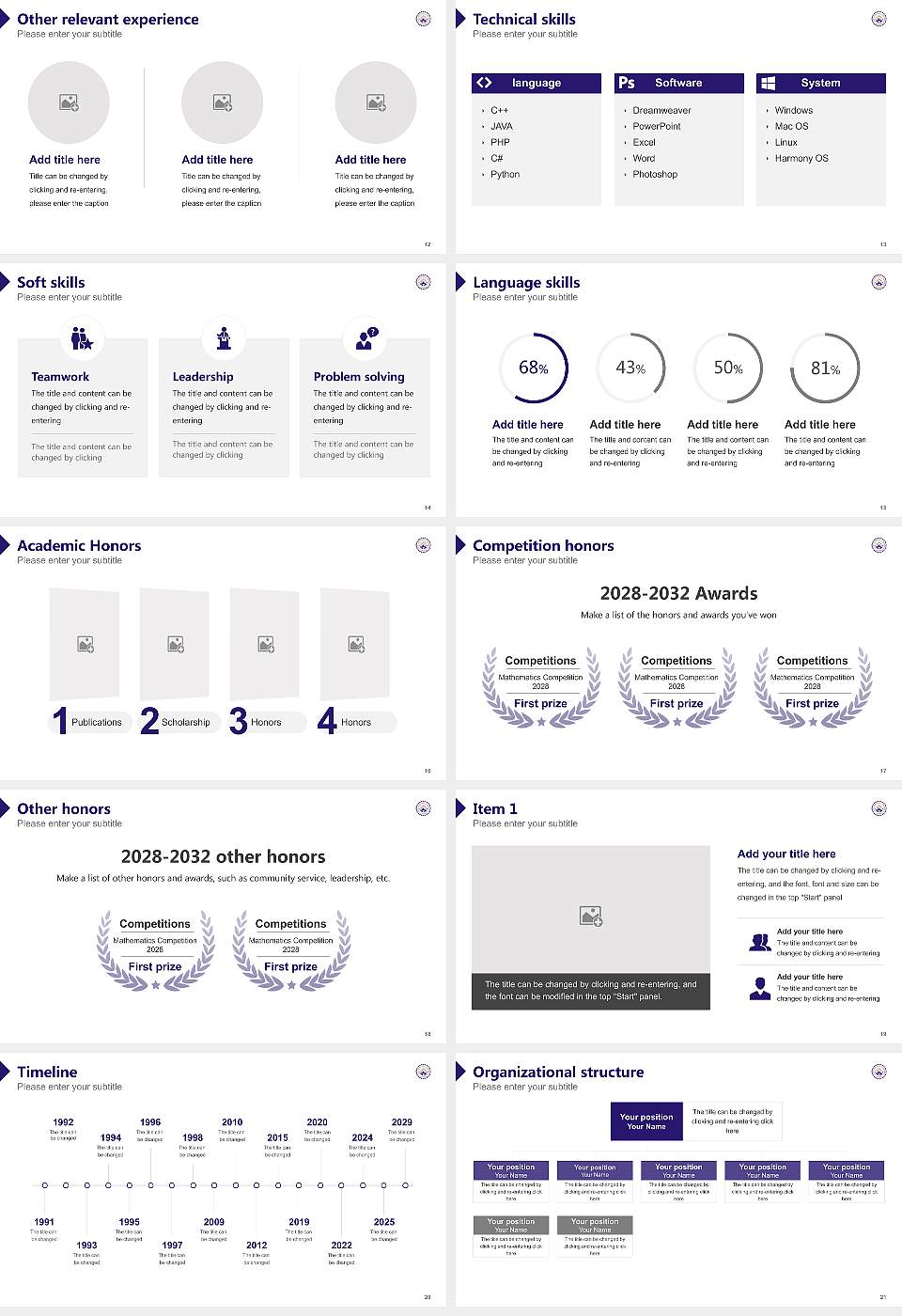 Asian International University Resume PPT Template16:9 ratio PPT effect preview image3