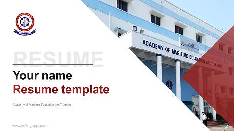 Academy of Maritime Education and Training Resume PPT Template