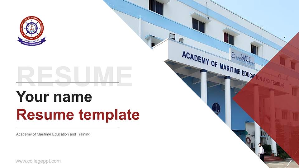 Academy of Maritime Education and Training Resume PPT Template16:9 ratio PPT effect preview image