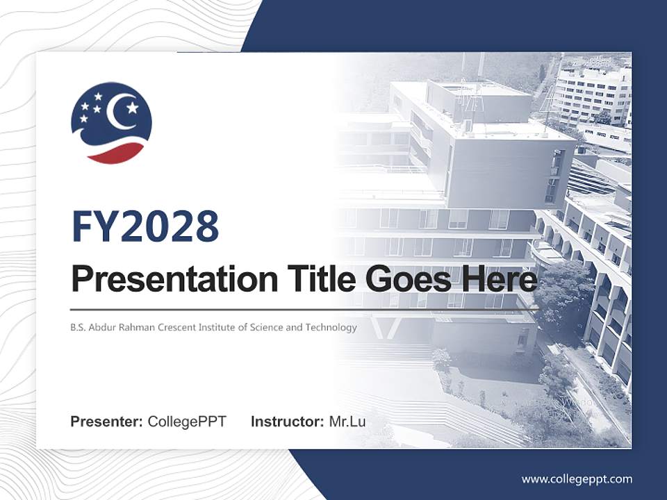 B.S. Abdur Rahman Crescent Institute of Science and Technology Academic Presentation/Research Findings Report PPT Template4:3 ratio PPT effect preview image5