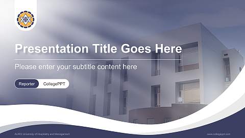 AURO University of Hospitality and Management Lecture Sharing and Networking Event PPT Template