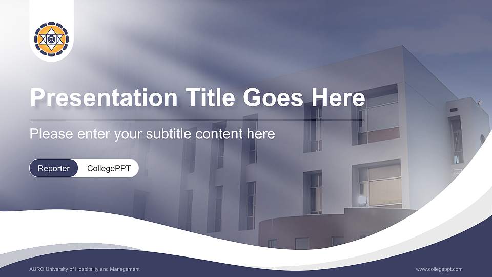 AURO University of Hospitality and Management Lecture Sharing and Networking Event PPT Template16:9 ratio PPT effect preview image