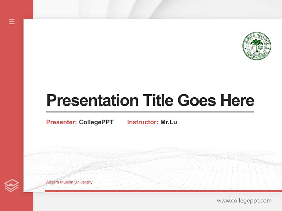 Aligarh Muslim University Thesis Proposal/Graduation Defense PPT Template4:3 ratio PPT effect preview image5