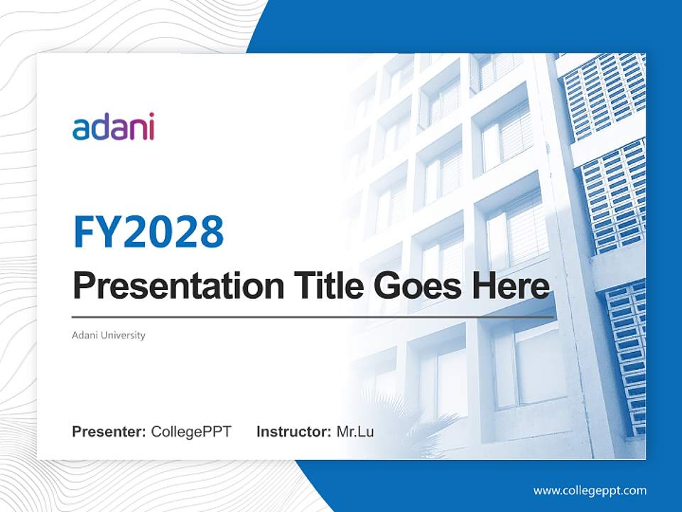 Adani University Academic Presentation/Research Findings Report PPT Template4:3 ratio PPT effect preview image5