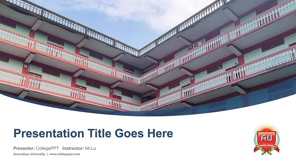 Arunodaya University Course/Courseware Creation PPT Template16:9 ratio PPT effect preview image